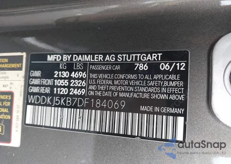 2013 Mercedes-Benz E 350 from USA, damaged, VIN WDDKJ5KB7DF184069